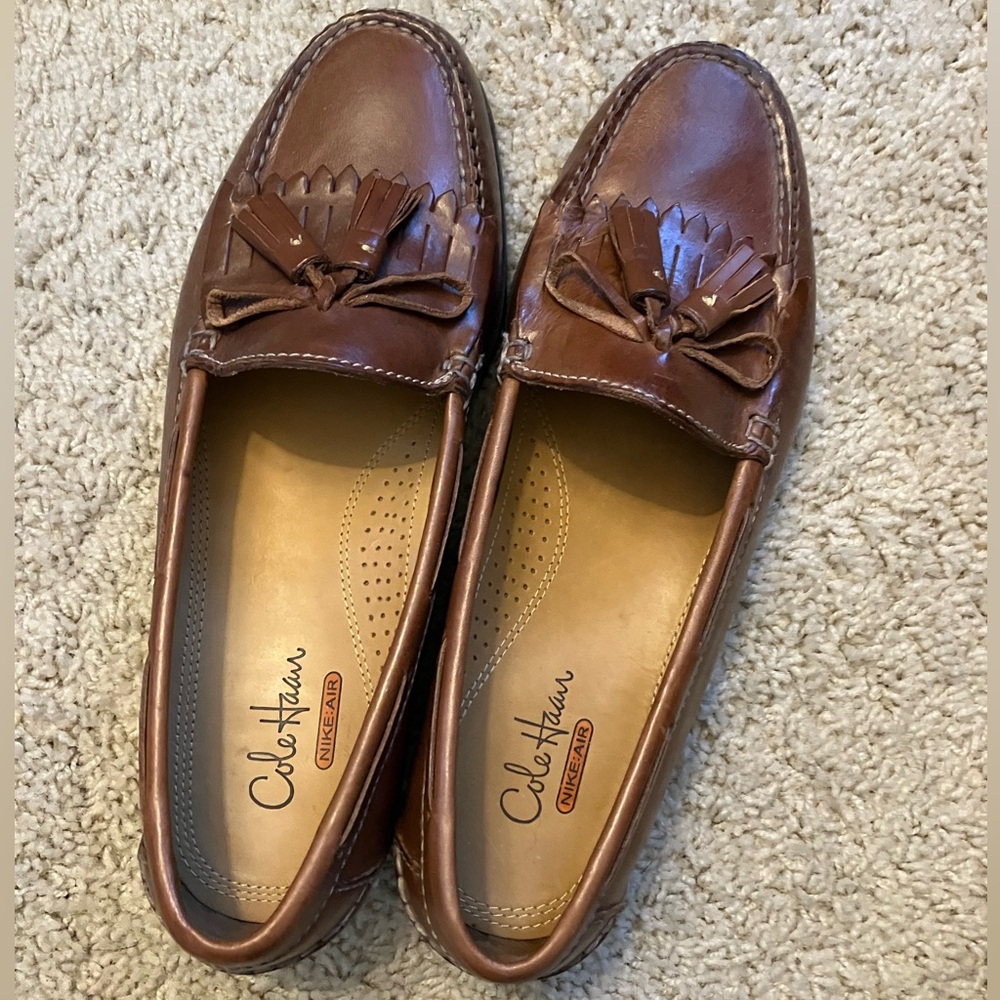 Camel Cole Haan Nike Air size 8 men’s loafers